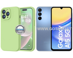 B-Soft Plus dėklas nugarėlė Samsung Galaxy A15, Samsung Galaxy A15 5G telefonams mačos žalios spalvos