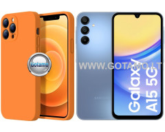 B-Soft Plus dėklas nugarėlė Samsung Galaxy A15, Samsung Galaxy A15 5G telefonams oranžinės spalvos