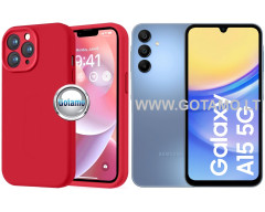 B-Soft Plus dėklas nugarėlė Samsung Galaxy A15, Samsung Galaxy A15 5G telefonams raudonos spalvos