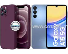 B-Soft Plus dėklas nugarėlė Samsung Galaxy A15, Samsung Galaxy A15 5G telefonams tamsiai violetinės spalvos