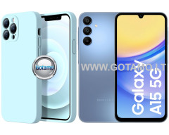 B-Soft Plus dėklas nugarėlė Samsung Galaxy A15, Samsung Galaxy A15 5G telefonams žydros spalvos
