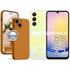 B-Soft Plus dėklas nugarėlė Samsung Galaxy A25 mobiliajam telefonui karamelės spalvos