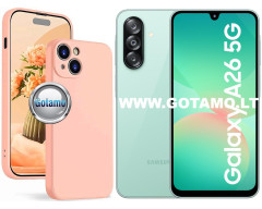 B-Soft Plus dėklas nugarėlė Samsung Galaxy A26 telefonui šviesiai oranžinės spalvos