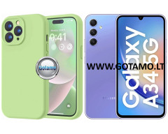 B-Soft Plus dėklas nugarėlė Samsung Galaxy A34 mobiliajam telefonui mačos žalios spalvos