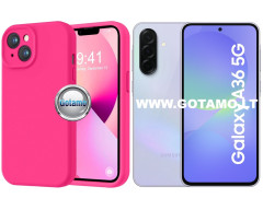 B-Soft Plus dėklas nugarėlė Samsung Galaxy A36 telefonui ryškiai rožinės spalvos