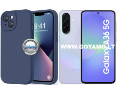 B-Soft Plus dėklas nugarėlė Samsung Galaxy A36 telefonui tamsiai mėlynos spalvos