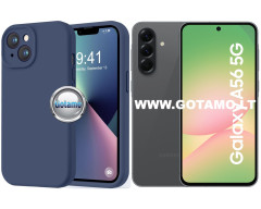 B-Soft Plus dėklas nugarėlė Samsung Galaxy A56 telefonui tamsiai mėlynos spalvos