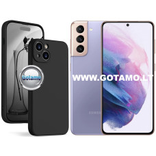 B-Soft Plus dėklas nugarėlė Samsung Galaxy S21 telefonui juodos spalvos