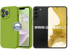 B-Soft Plus dėklas nugarėlė Samsung Galaxy S22 5G telefonui alyvuogių žalios spalvos