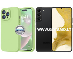 B-Soft Plus dėklas nugarėlė Samsung Galaxy S22 5G telefonui mačos žalios spalvos