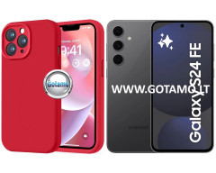 B-Soft Plus dėklas nugarėlė Samsung Galaxy S24 FE mobiliajam telefonui raudonos spalvos