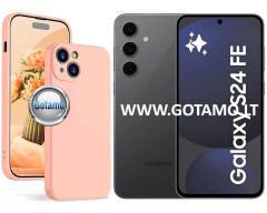 B-Soft Plus dėklas nugarėlė Samsung Galaxy S24 FE mobiliajam telefonui šviesiai oranžinės spalvos