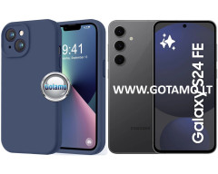 B-Soft Plus dėklas nugarėlė Samsung Galaxy S24 FE telefonui tamsiai mėlynos spalvos