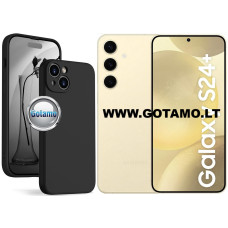 B-Soft Plus dėklas nugarėlė Samsung Galaxy S24+ (S24 Plus) telefonui juodos spalvos