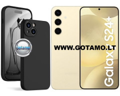 B-Soft Plus dėklas nugarėlė Samsung Galaxy S24+ (S24 Plus) telefonui juodos spalvos