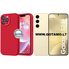 B-Soft Plus dėklas nugarėlė Samsung Galaxy S24+ (S24 Plus) telefonui raudonos spalvos