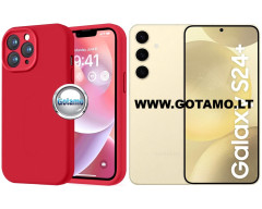 B-Soft Plus dėklas nugarėlė Samsung Galaxy S24+ (S24 Plus) telefonui raudonos spalvos