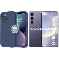 B-Soft Plus dėklas nugarėlė Samsung Galaxy S24 telefonui tamsiai mėlynos spalvos