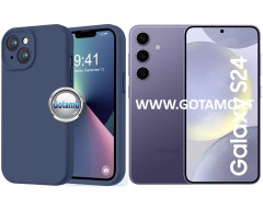 B-Soft Plus dėklas nugarėlė Samsung Galaxy S24 telefonui tamsiai mėlynos spalvos