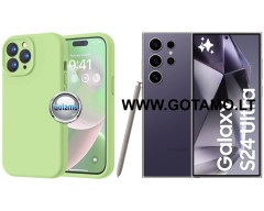 B-Soft Plus dėklas nugarėlė Samsung Galaxy S24 Ultra mobiliajam telefonui mačos žalios spalvos
