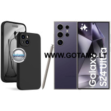 B-Soft Plus dėklas nugarėlė Samsung Galaxy S24 Ultra telefonui juodos spalvos