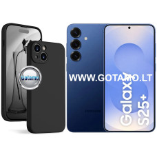 B-Soft Plus dėklas nugarėlė Samsung Galaxy S25 Plus telefonui juodos spalvos