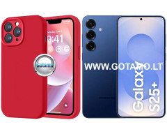 B-Soft Plus dėklas nugarėlė Samsung Galaxy S25 Plus telefonui raudonos spalvos