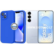 Samsung Galaxy S25 dėklai ir apsauginiai stiklai - B-Soft Plus dėklas nugarėlė Samsung Galaxy S25 telefonui mėlynos spalvos