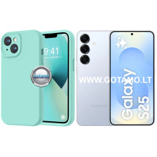 Samsung Galaxy S25 dėklai ir apsauginiai stiklai - B-Soft Plus dėklas nugarėlė Samsung Galaxy S25 telefonui mėtinės spalvos
