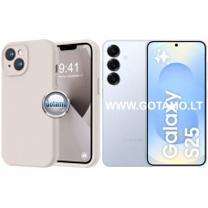 Samsung Galaxy S25 dėklai ir apsauginiai stiklai - B-Soft Plus dėklas nugarėlė Samsung Galaxy S25 telefonui pilkos spalvos