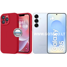 Samsung Galaxy S25 dėklai ir apsauginiai stiklai - B-Soft Plus dėklas nugarėlė Samsung Galaxy S25 telefonui raudonos spalvos