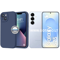 Samsung Galaxy S25 dėklai ir apsauginiai stiklai - B-Soft Plus dėklas nugarėlė Samsung Galaxy S25 telefonui tamsiai mėlynos spalvos