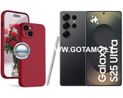 B-Soft Plus dėklas nugarėlė Samsung Galaxy S25 Ultra telefonui bordo spalvos