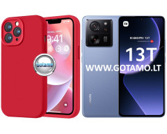 B-Soft Plus dėklas nugarėlė Xiaomi 13T, Xiaomi 13T Pro telefonams raudonos spalvos