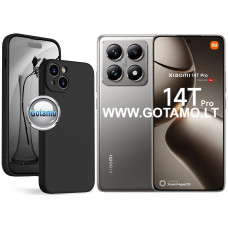 B-Soft Plus dėklas nugarėlė Xiaomi 14T, Xiaomi 14T Pro telefonams juodos spalvos