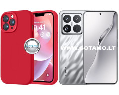 B-Soft Plus dėklas nugarėlė Xiaomi 15 Pro telefonui raudonos spalvos