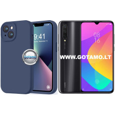 B-Soft Plus dėklas nugarėlė Xiaomi Mi 9 Lite telefonui tamsiai mėlynos spalvos