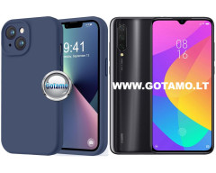 B-Soft Plus dėklas nugarėlė Xiaomi Mi 9 Lite telefonui tamsiai mėlynos spalvos