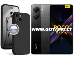 B-Soft Plus dėklas nugarėlė Xiaomi Poco X7 Pro telefonui juodos spalvos