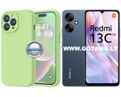 B-Soft Plus dėklas nugarėlė Xiaomi Redmi 13C 5G telefonui mačos žalios spalvos