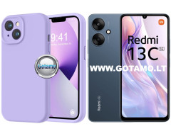 B-Soft Plus dėklas nugarėlė Xiaomi Redmi 13C 5G telefonui šviesiai violetinės levandų spalvos