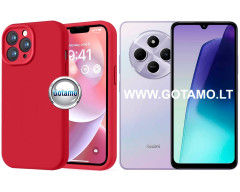 B-Soft Plus dėklas nugarėlė Xiaomi Redmi 14C, Xiaomi Redmi A4, Xiaomi Poco C75, Xiaomi Poco C75 5G telefonams raudonos spalvos