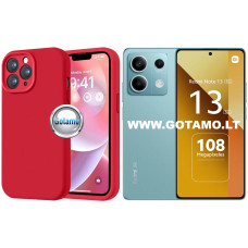 B-Soft Plus dėklas nugarėlė Xiaomi Redmi Note 13 5G telefonui raudonos spalvos