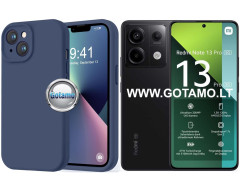 B-Soft Plus dėklas nugarėlė Xiaomi Redmi Note 13 Pro 5G, Xiaomi Poco X6 mobiliesiems telefonams tamsiai mėlynos spalvos
