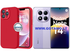 B-Soft Plus dėklas nugarėlė Xiaomi Redmi Note 14 Pro 5G, Xiaomi Poco X7 telefonams raudonos spalvos