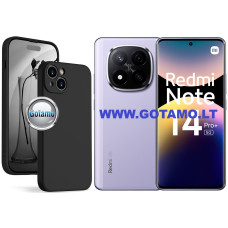 B-Soft Plus dėklas nugarėlė Xiaomi Redmi Note 14 Pro Plus 5G telefonui juodos spalvos
