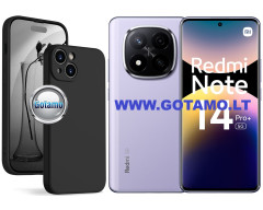 B-Soft Plus dėklas nugarėlė Xiaomi Redmi Note 14 Pro Plus 5G telefonui juodos spalvos