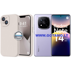 B-Soft Plus dėklas nugarėlė Xiaomi Redmi Note 14 Pro Plus 5G telefonui pilkos spalvos