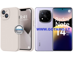 B-Soft Plus dėklas nugarėlė Xiaomi Redmi Note 14 Pro Plus 5G telefonui pilkos spalvos