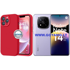 B-Soft Plus dėklas nugarėlė Xiaomi Redmi Note 14 Pro Plus 5G telefonui raudonos spalvos